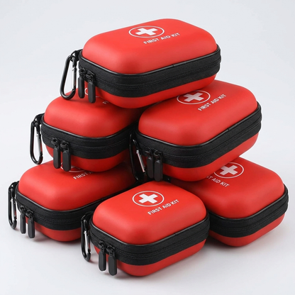 Family bundle of Tactical First Aid Kits stacked together